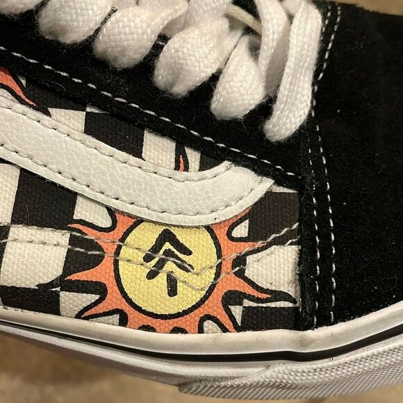 Vans Park Projects Black White Checkerboard Low Top Sneaker Shoes Unisex M6.5 W8 - Picture 12 of 14